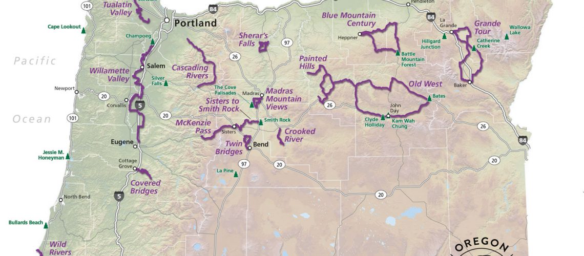 Map Oregon Cycling Routes